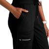 BARCO One Performance Knit Pro Classic Fit Scrub Jogger for Women – 5-Pocket High-Rise Pants with 360 Spandex Stretch(Black)