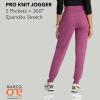 BARCO One Performance Knit Pro Classic Fit Scrub Jogger for Women – 5-Pocket High-Rise Pants with 360 Spandex Stretch(Dark Mauve Heather)