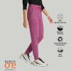 BARCO One Performance Knit Pro Classic Fit Scrub Jogger for Women – 5-Pocket High-Rise Pants with 360 Spandex Stretch(Dark Mauve Heather)