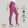BARCO One Performance Knit Strive Scrub Legging for Women – 6-Pocket, High-Rise Pants with 360 Spandex Stretch(Dark Mauve Heather)