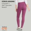 BARCO One Performance Knit Strive Scrub Legging for Women – 6-Pocket, High-Rise Pants with 360 Spandex Stretch(Dark Mauve Heather)