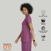 BARCO One Performance Knit Victory Classic Fit Scrub Top for Women – 2-Pocket, V-Neck Shirt with 360 Spandex Stretch(Dark Mauve Heather)