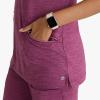 BARCO One Performance Knit Victory Classic Fit Scrub Top for Women – 2-Pocket, V-Neck Shirt with 360 Spandex Stretch(Dark Mauve Heather)