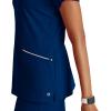 BARCO One Performance Knit Victory Classic Fit Scrub Top for Women – 2-Pocket, V-Neck Shirt with 360 Spandex Stretch(Indigo)
