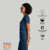 BARCO One Performance Knit Victory Classic Fit Scrub Top for Women – 2-Pocket, V-Neck Shirt with 360 Spandex Stretch(Steel)