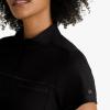 BARCO One Performance Knit Vigor Classic Fit Scrub Top for Women – 3-Pocket Mock Neck Shirt with Moisture Wicking Fabric(Black)