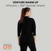 BARCO One Venture Scrub Jacket for Women – Zip Front Closure, 4 Pockets, 4-Way Stretch Women’s Medical Warm-Up Jacket(Black)