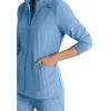 BARCO One Venture Scrub Jacket for Women – Zip Front Closure, 4 Pockets, 4-Way Stretch Women’s Medical Warm-Up Jacket(Ciel Blue)