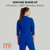 BARCO One Venture Scrub Jacket for Women – Zip Front Closure, 4 Pockets, 4-Way Stretch Women’s Medical Warm-Up Jacket(Cobalt)
