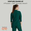 BARCO One Venture Scrub Jacket for Women – Zip Front Closure, 4 Pockets, 4-Way Stretch Women’s Medical Warm-Up Jacket(Hunter Green)