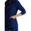 BARCO One Venture Scrub Jacket for Women – Zip Front Closure, 4 Pockets, 4-Way Stretch Women’s Medical Warm-Up Jacket(Indigo (Navy))