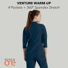 BARCO One Venture Scrub Jacket for Women – Zip Front Closure, 4 Pockets, 4-Way Stretch Women’s Medical Warm-Up Jacket(Steel)