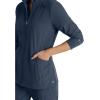 BARCO One Venture Scrub Jacket for Women – Zip Front Closure, 4 Pockets, 4-Way Stretch Women’s Medical Warm-Up Jacket(Steel)