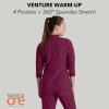 BARCO One Venture Scrub Jacket for Women – Zip Front Closure, 4 Pockets, 4-Way Stretch Women’s Medical Warm-Up Jacket(Wine)