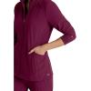 BARCO One Venture Scrub Jacket for Women – Zip Front Closure, 4 Pockets, 4-Way Stretch Women’s Medical Warm-Up Jacket(Wine)
