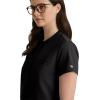 BARCO Unify Mission Scrub Top for Women – 1-Pocket Henley Neckline Top with 360 Spandex Stretch & Wrinkle Release Fabric(Black)