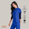 BARCO Unify Mission Scrub Top for Women – 1-Pocket Henley Neckline Top with 360 Spandex Stretch & Wrinkle Release Fabric(New Royal)