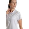 BARCO Unify Mission Scrub Top for Women – 1-Pocket Henley Neckline Top with 360 Spandex Stretch & Wrinkle Release Fabric(White)