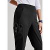 BARCO Unify Purpose Scrub Pant for Women – 5-Pocket High-Rise Cargo Pants with 360 Spandex Stretch & Moisture Wicking Fabric(Black)