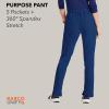 BARCO Unify Purpose Scrub Pant for Women – 5-Pocket High-Rise Cargo Pants with 360 Spandex Stretch & Moisture Wicking Fabric(Indigo)