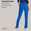 BARCO Unify Purpose Scrub Pant for Women – 5-Pocket High-Rise Cargo Pants with 360 Spandex Stretch & Moisture Wicking Fabric(New Royal)