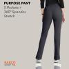 BARCO Unify Purpose Scrub Pant for Women – 5-Pocket High-Rise Cargo Pants with 360 Spandex Stretch & Moisture Wicking Fabric(Steel)