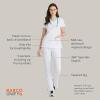 BARCO Unify Purpose Scrub Pant for Women – 5-Pocket High-Rise Cargo Pants with 360 Spandex Stretch & Moisture Wicking Fabric(White)