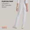 BARCO Unify Purpose Scrub Pant for Women – 5-Pocket High-Rise Cargo Pants with 360 Spandex Stretch & Moisture Wicking Fabric(White)