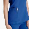 BARCO Unify Purpose Scrub Top for Women – 4-Pocket V-Neck Shirt with 360 Spandex Stretch & Moisture Wicking Fabric(New Royal)