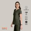BARCO Unify Purpose Scrub Top for Women – 4-Pocket V-Neck Shirt with 360 Spandex Stretch & Moisture Wicking Fabric(Olive)