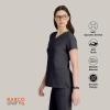 BARCO Unify Purpose Scrub Top for Women – 4-Pocket V-Neck Shirt with 360 Spandex Stretch & Moisture Wicking Fabric(Steel)
