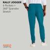 BARCO Unify Rally Scrub Jogger for Men – 6-Pocket Elastic Waist Pants with 360 Spandex Stretch & Moisture Wicking Fabric(Bahama)