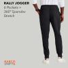 BARCO Unify Rally Scrub Jogger for Men – 6-Pocket Elastic Waist Pants with 360 Spandex Stretch & Moisture Wicking Fabric(Black)