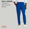 BARCO Unify Rally Scrub Jogger for Men – 6-Pocket Elastic Waist Pants with 360 Spandex Stretch & Moisture Wicking Fabric(New Royal)