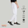 BARCO Unify Rally Scrub Jogger for Men – 6-Pocket Elastic Waist Pants with 360 Spandex Stretch & Moisture Wicking Fabric(White)