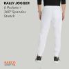 BARCO Unify Rally Scrub Jogger for Men – 6-Pocket Elastic Waist Pants with 360 Spandex Stretch & Moisture Wicking Fabric(White)
