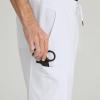 BARCO Unify Rally Scrub Jogger for Men – 6-Pocket Elastic Waist Pants with 360 Spandex Stretch & Moisture Wicking Fabric(White)