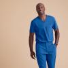 BARCO Unify Rally Scrub Top for Men – 3-Pocket V-Neck Shirt with 360 Spandex Stretch & Soil Release Fabric(Bahama)