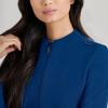 BARCO Unify Team Warm-Up Scrub Jacket for Women – 3-Pocket Jacket Top with 360 Spandex Stretch & Moisture Wicking Fabric(Indigo)