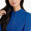 BARCO Unify Team Warm-Up Scrub Jacket for Women – 3-Pocket Jacket Top with 360 Spandex Stretch & Moisture Wicking Fabric(New Royal)