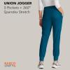 BARCO Unify Union Scrub Jogger for Women – 5-Pocket Mid-Rise Pants with 360 Spandex Stretch & Moisture Wicking Fabric(Bahama)