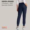 BARCO Unify Union Scrub Jogger for Women – 5-Pocket Mid-Rise Pants with 360 Spandex Stretch & Moisture Wicking Fabric(Indigo)