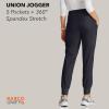 BARCO Unify Union Scrub Jogger for Women – 5-Pocket Mid-Rise Pants with 360 Spandex Stretch & Moisture Wicking Fabric(Steel)