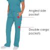 Grey’s Anatomy Signature 2218 Women’s Midrise Straight Leg Cargo Pant(Teal)