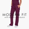Grey’s Anatomy Signature 2218 Women’s Midrise Straight Leg Cargo Pant(Wine)