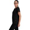 Grey’s Anatomy Women’s Signature Two Pocket Notch Yoke Neck Scrub Top(Black)