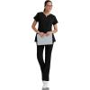 Grey’s Anatomy Women’s Signature Two Pocket Notch Yoke Neck Scrub Top(Black)
