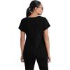 Grey’s Anatomy Women’s Signature Two Pocket Notch Yoke Neck Scrub Top(Black)