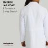 Skechers by BARCO Emerge Lab Coat for Men – 3-Pocket Medical Scrub Coat with 2-way Natural Stretch & Soil Release Fabric(White)