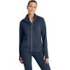 BARCO One Performance Knit Arena Warm-Up Jacket For Women – Banded Collar, Center Front Zipper Women’s Scrub Jacket(Steel)